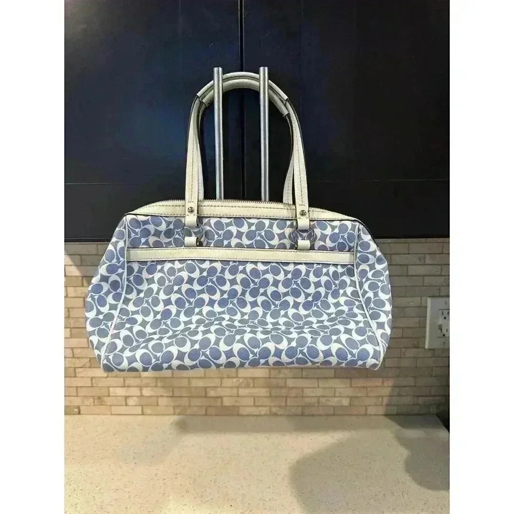 Coach Signature‎ Heritage Chelsea Tote Blue/White (g3)